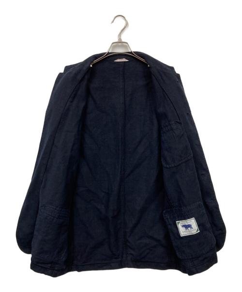 PAPAS（パパス）PAPAS (パパス) リネンジャケット ネイビー サイズ:Mの古着・服飾アイテム