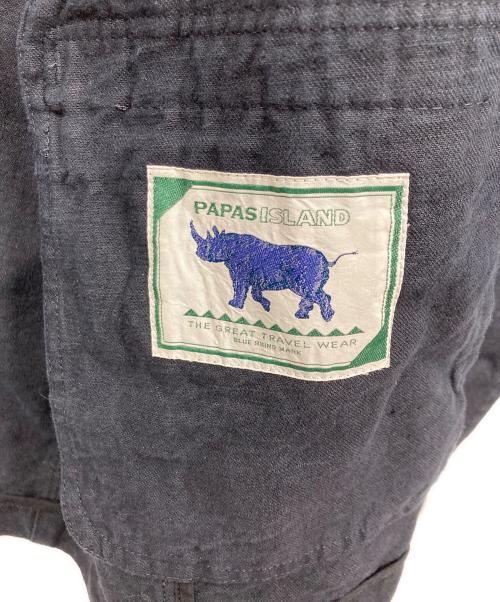 PAPAS（パパス）PAPAS (パパス) リネンジャケット ネイビー サイズ:Mの古着・服飾アイテム
