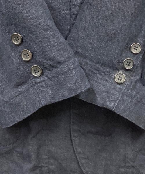 PAPAS（パパス）PAPAS (パパス) リネンジャケット ネイビー サイズ:Mの古着・服飾アイテム