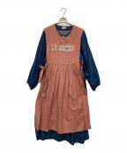 Cotton House Ayaコットンハウス アヤ）の古着「エプロンレイヤードワンピース」｜インディゴ
