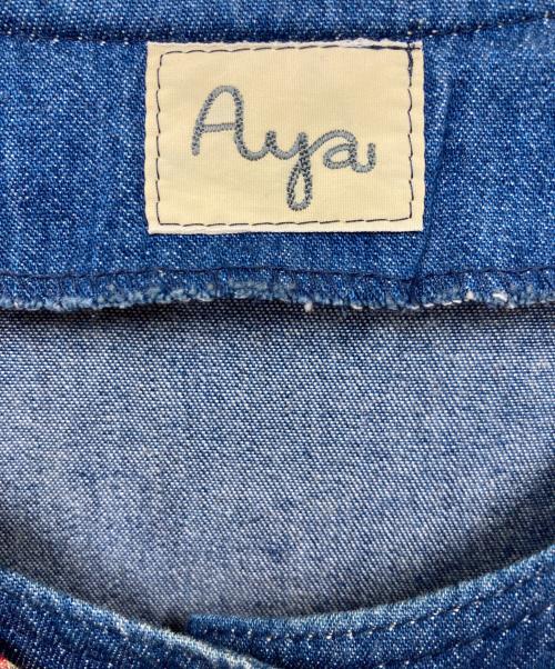 Cotton House Aya（コットンハウス アヤ）Cotton House Aya (コットンハウス アヤ) エプロンレイヤードワンピース インディゴ サイズ:表記無しの古着・服飾アイテム