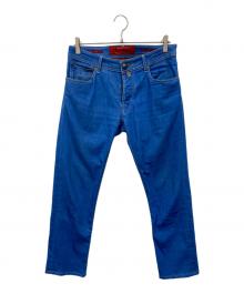 JACOB COHEN（ヤコブコーエン）の古着「デニムパンツ」｜ブルー