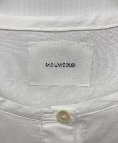 MIDIUMISOLID（ミディウミソリッド）MIDIUMISOLID (ミディウミソリッド) シャツワンピース ホワイト サイズ:記載なしの古着・服飾アイテム