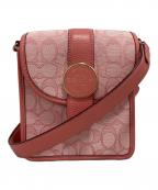 COACHコーチ）の古着「ノース／サウス ロニー クロスボディ シグネチャー ジャカード」｜ピンク