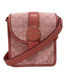 COACH（コーチ）の古着「ノース／サウス ロニー クロスボディ シグネチャー ジャカード」｜ピンク