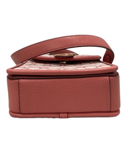 COACH（コーチ）COACH (コーチ) ノース／サウス ロニー クロスボディ シグネチャー ジャカード ピンクの古着・服飾アイテム