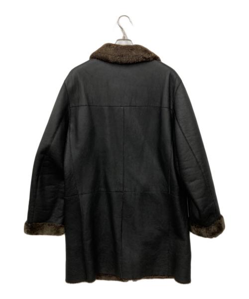 ARMANI COLLEZIONI（アルマーニ コレツィオーニ）ARMANI COLLEZIONI (アルマーニ コレツィオーニ) シープレザーコート ブラック サイズ:52の古着・服飾アイテム