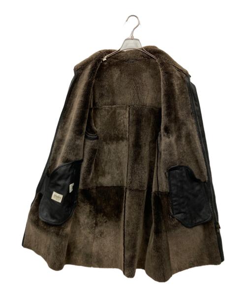 ARMANI COLLEZIONI（アルマーニ コレツィオーニ）ARMANI COLLEZIONI (アルマーニ コレツィオーニ) シープレザーコート ブラック サイズ:52の古着・服飾アイテム