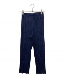 PLEATS PLEASE（プリーツプリーズ）の古着「プリーツパンツ」｜ネイビー