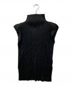 PLEATS PLEASEプリーツプリーズ）の古着「プリーツブラウス」｜ブラック