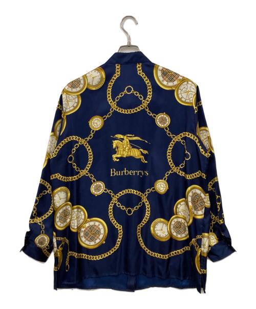Burberry's（バーバリー）Burberry's (バーバリー) ポケットウォッチ柄シャツ ネイビー サイズ:15の古着・服飾アイテム
