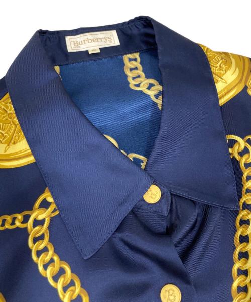 Burberry's（バーバリー）Burberry's (バーバリー) ポケットウォッチ柄シャツ ネイビー サイズ:15の古着・服飾アイテム