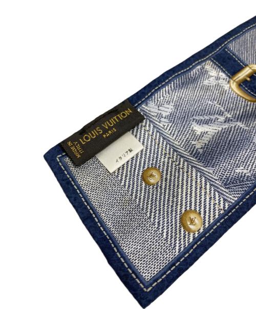 LOUIS VUITTON（ルイ ヴィトン）LOUIS VUITTON (ルイ ヴィトン) バンドー デニム ツイリー ネイビーの古着・服飾アイテム