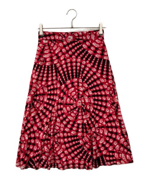 VIVIENNE TAM（ヴィヴィアンタム）VIVIENNE TAM (ヴィヴィアンタム) ドラゴンマンダラプリント スカート レッド サイズ:40 未使用品の古着・服飾アイテム