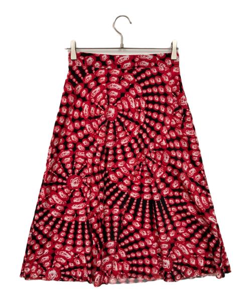 VIVIENNE TAM（ヴィヴィアンタム）VIVIENNE TAM (ヴィヴィアンタム) ドラゴンマンダラプリント スカート レッド サイズ:40 未使用品の古着・服飾アイテム