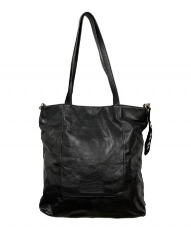 中古・古着通販】DIESEL (ディーゼル) レザートートバッグ ブラック