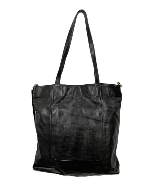 DIESEL（ディーゼル）DIESEL (ディーゼル) レザートートバッグ ブラックの古着・服飾アイテム