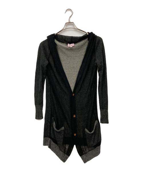Vivienne Westwood RED LABEL（ヴィヴィアンウエストウッドレッドレーベル）Vivienne Westwood RED LABEL (ヴィヴィアンウエストウッドレッドレーベル) ロングカーディガン ブラック サイズ:SIZE2の古着・服飾アイテム