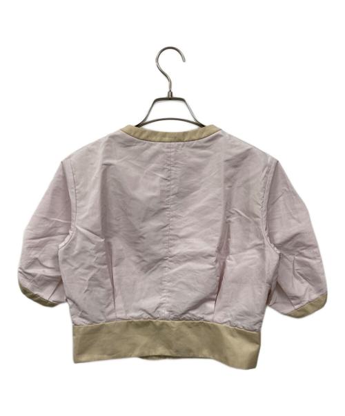 MIU MIU（ミュウミュウ）MIU MIU (ミュウミュウ) 半袖ジップジャケット ピンク サイズ:42の古着・服飾アイテム