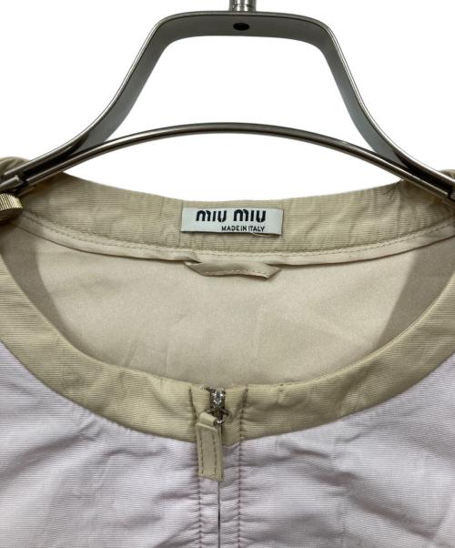MIU MIU（ミュウミュウ）MIU MIU (ミュウミュウ) 半袖ジップジャケット ピンク サイズ:42の古着・服飾アイテム