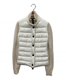 MONCLER GRENOBLE（モンクレール グルノーブル）の古着「ダウン切替カーディガン」｜ホワイト