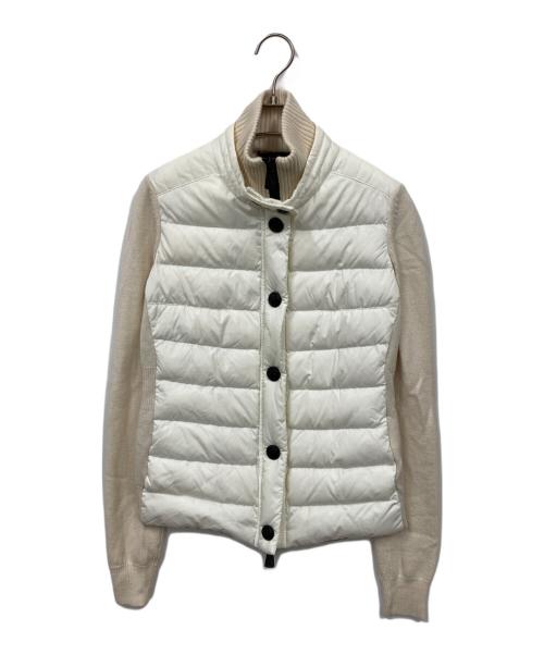 MONCLER GRENOBLE（モンクレール グルノーブル）MONCLER GRENOBLE (モンクレール グルノーブル) ダウン切替カーディガン ホワイト サイズ:Sの古着・服飾アイテム