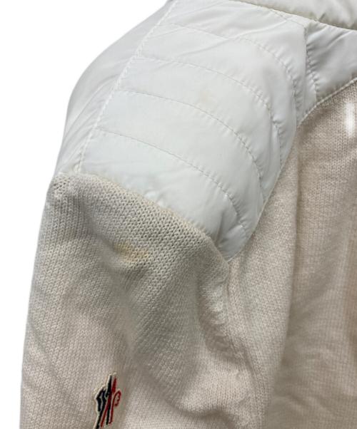 MONCLER GRENOBLE（モンクレール グルノーブル）MONCLER GRENOBLE (モンクレール グルノーブル) ダウン切替カーディガン ホワイト サイズ:Sの古着・服飾アイテム