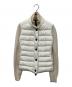 MONCLER GRENOBLE（モンクレール グルノーブル）の古着「ダウン切替カーディガン」｜ホワイト
