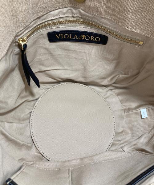 VIOLAd'ORO（ヴィオラドーロ）VIOLAd'ORO (ヴィオラドーロ) カゴバッグ ベージュ 未使用品の古着・服飾アイテム
