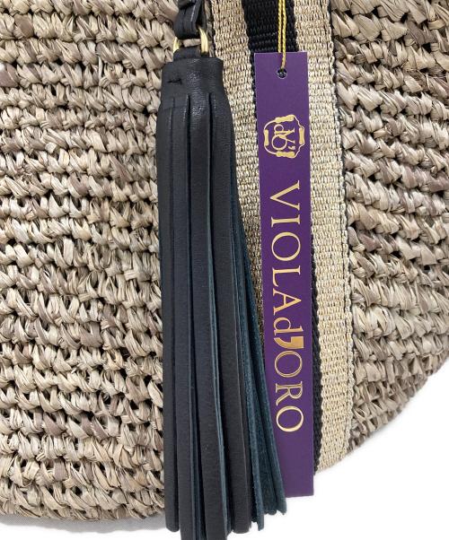VIOLAd'ORO（ヴィオラドーロ）VIOLAd'ORO (ヴィオラドーロ) カゴバッグ ベージュ 未使用品の古着・服飾アイテム