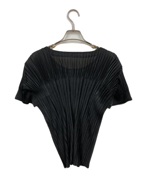 PLEATS PLEASE（プリーツプリーズ）PLEATS PLEASE (プリーツプリーズ) 半袖カットソー ブラック サイズ:3の古着・服飾アイテム