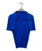 PLEATS PLEASEプリーツプリーズ）の古着「ポロシャツ」｜ブルー