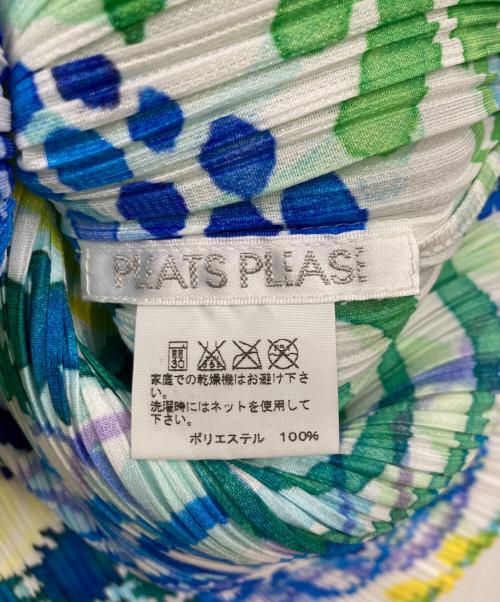 PLEATS PLEASE（プリーツプリーズ）PLEATS PLEASE (プリーツプリーズ) Tシャツ ホワイト×グリーン サイズ:3の古着・服飾アイテム