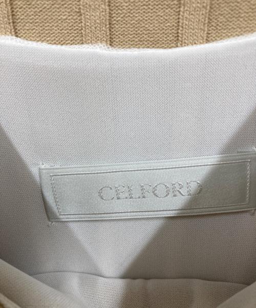 CELFORD（セルフォード）CELFORD (セルフォード) シャツレイヤードニットプルオーバー ベージュ サイズ:38の古着・服飾アイテム