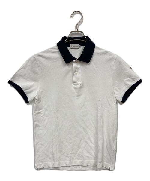 MONCLER（モンクレール）MONCLER (モンクレール) ポロシャツ ホワイト サイズ:Ｓの古着・服飾アイテム