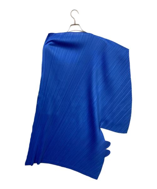 IKKO TANAKA ISSEY MIYAKE（イッコウタナカイッセイミヤケ）IKKO TANAKA ISSEY MIYAKE (イッコウタナカイッセイミヤケ) フェイス プリントプリーツ変形ワンピース ブルー サイズ:3の古着・服飾アイテム