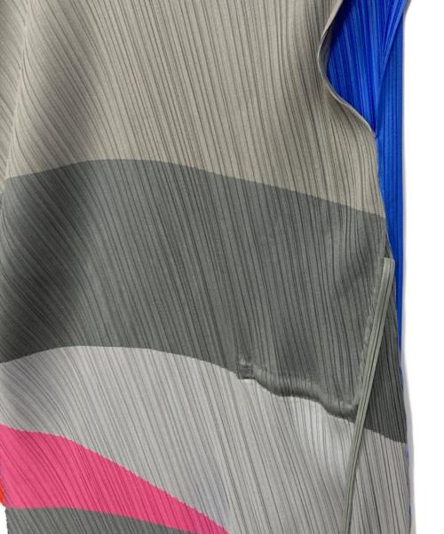 IKKO TANAKA ISSEY MIYAKE（イッコウタナカイッセイミヤケ）IKKO TANAKA ISSEY MIYAKE (イッコウタナカイッセイミヤケ) フェイス プリントプリーツ変形ワンピース ブルー サイズ:3の古着・服飾アイテム