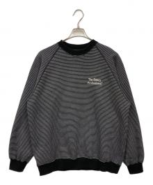 The Ennoy Professional（ザ エンノイ プロフェッショナル）の古着「ボーダークルーネックスウェット Border Crew Neck Sweat」｜ブラック