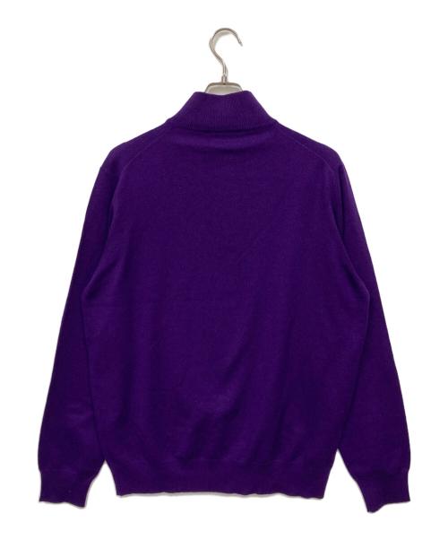 Salvatore Ferragamo（サルヴァトーレ フェラガモ）Salvatore Ferragamo (サルヴァトーレ フェラガモ) カシミヤハーフジップニット パープル サイズ:Lの古着・服飾アイテム