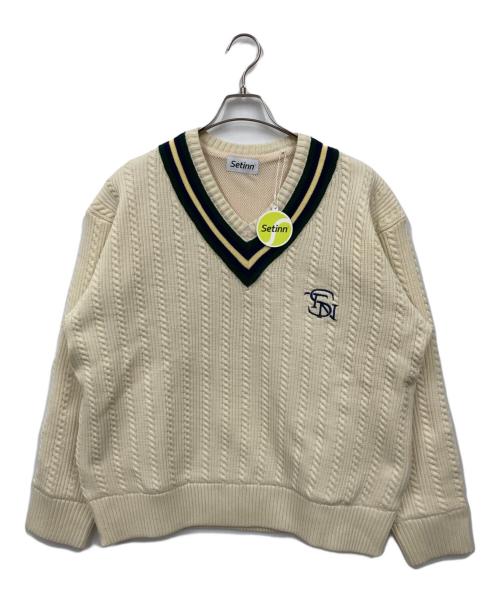 SETINN（セットイン）SETINN (セットイン) ニット ベージュ サイズ:L 未使用品の古着・服飾アイテム