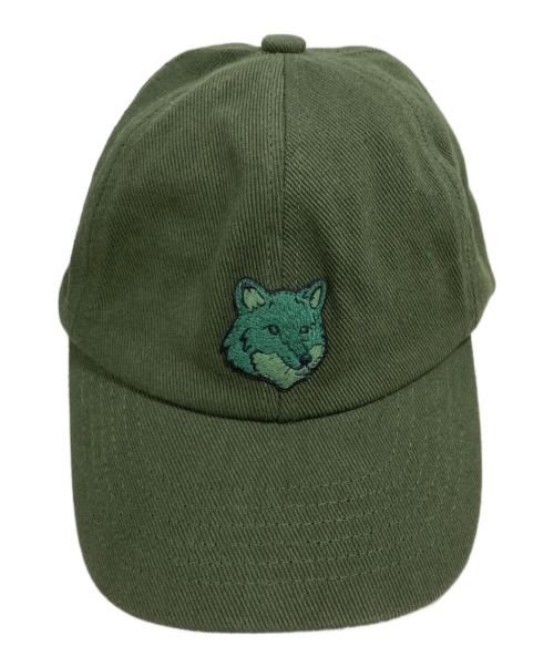 maison kitsune（メゾンキツネ）MAISON KITSUNE (メゾンキツネ) キャップ グリーンの古着・服飾アイテム
