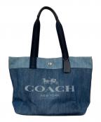 COACHコーチ）の古着「デニムトートバッグ」｜インディゴ
