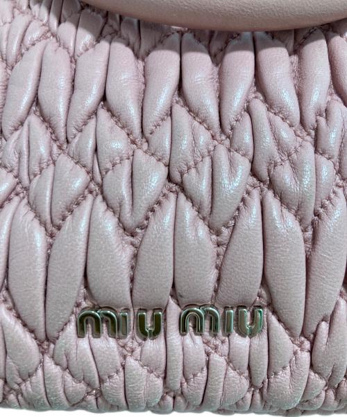 MIU MIU（ミュウミュウ）MIU MIU (ミュウミュウ) 2WAYバッグ ナッパクリスタル マテラッセ ピンクの古着・服飾アイテム