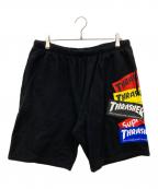 SUPREME×THRASHERシュプリーム×スラッシャー）の古着「ハーフパンツ」｜ブラック