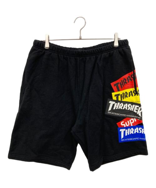 SUPREME（シュプリーム）Supreme (シュプリーム) THRASHER (スラッシャー) ハーフパンツ ブラック サイズ:XLの古着・服飾アイテム