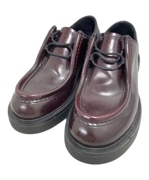 PRADA（プラダ）PRADA (プラダ) ダイアパソン オペークブラッシュドレザーシューズ ブラウン サイズ:77の古着・服飾アイテム