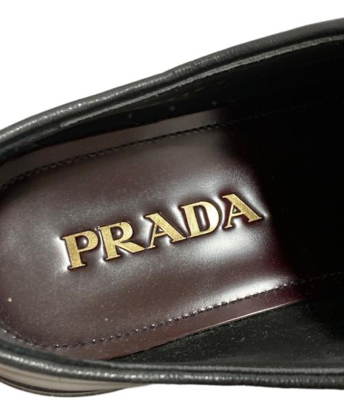 PRADA（プラダ）PRADA (プラダ) ダイアパソン オペークブラッシュドレザーシューズ ブラウン サイズ:77の古着・服飾アイテム