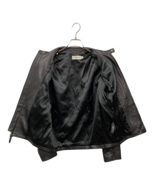 COACH（コーチ）COACH (コーチ) レザー レーサー ジャケット ブラック サイズ:46の古着・服飾アイテム