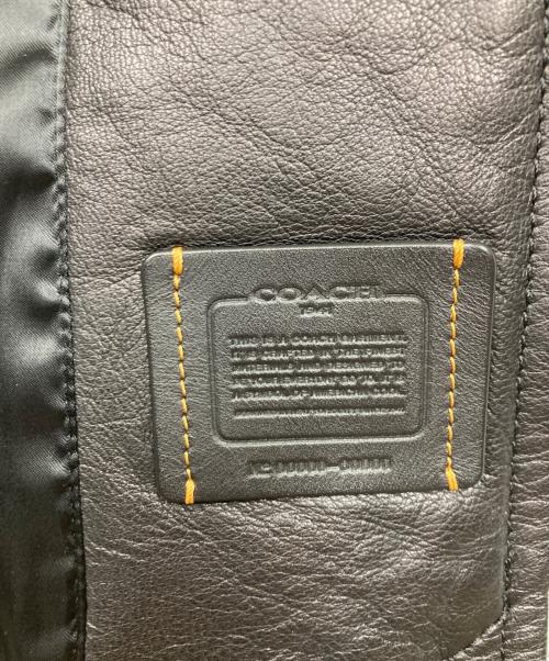 COACH（コーチ）COACH (コーチ) レザー レーサー ジャケット ブラック サイズ:46の古着・服飾アイテム