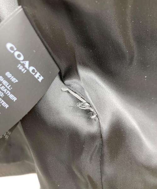 COACH（コーチ）COACH (コーチ) レザー レーサー ジャケット ブラック サイズ:46の古着・服飾アイテム